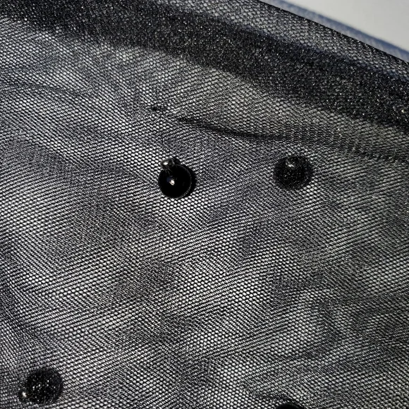 NWOT Lulus Elegant Indication Black Mesh Pearl One-Shoulder Midi Dress Sz L - Picture 14 of 15